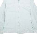 WEINBERG Womens Blouse Blue Collared Long Sleeve L