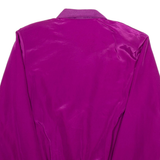 JAMBOREE Womens Shirt Purple Collared Long Sleeve Faux Silk M