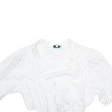 KRUGER Womens Cropped Blouse White L