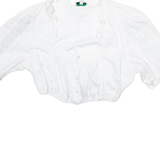 KRUGER Womens Cropped Blouse White L