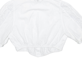 KRUGER Womens Cropped Blouse White L