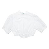 KRUGER Womens Cropped Blouse White L