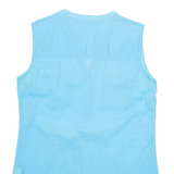 Womens Vest Blue V-Neck Sleeveless M
