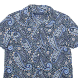 TOMMY HILFIGER Womens Printed Shirt Black V-Neck Paisley XS
