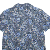 TOMMY HILFIGER Womens Printed Shirt Black V-Neck Paisley XS