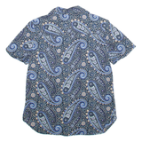 TOMMY HILFIGER Womens Printed Shirt Black V-Neck Paisley XS