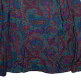 K.C. SPENCER Womens Printed Shirt Blue Long Sleeve Crazy Pattern M