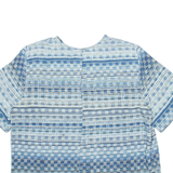 KORET Womens Printed Blouse Blue Crazy Pattern L