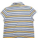 LACOSTE Womens Printed Blouse Blue Collared Striped M