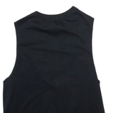 BLIND DATE Womens Printed Vest Black Sleeveless M