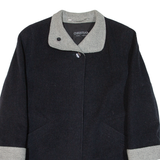 CHRISTIAN Womens Overcoat Coat Black Knit Cashmere L