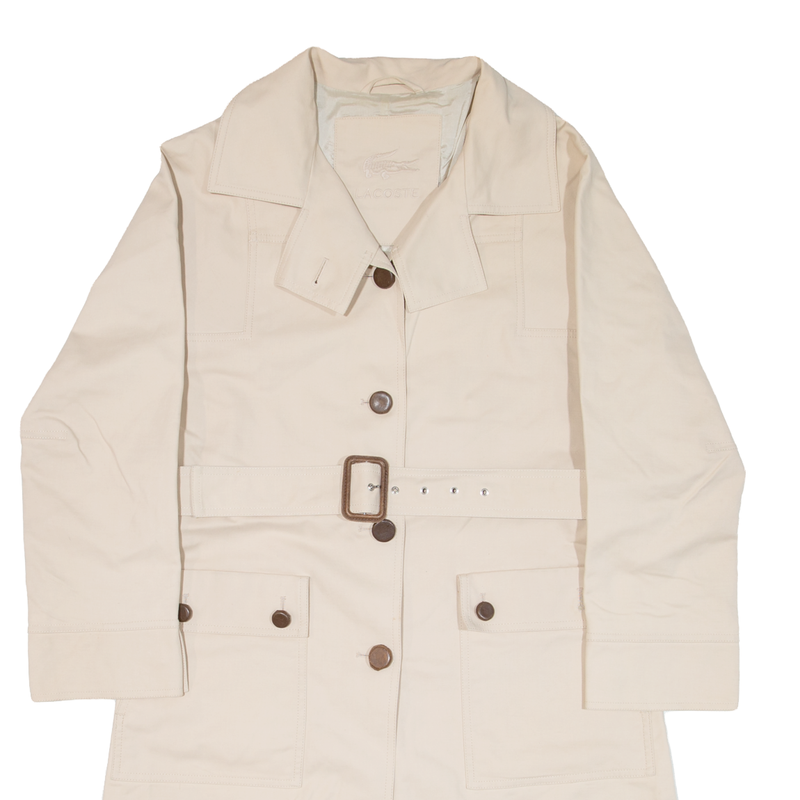 LACOSTE Womens Trench Coat Beige S
