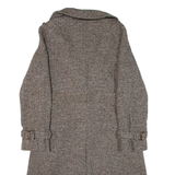 MAX MARA WEEKEND Womens Trench Coat Brown Knit Wool UK 10