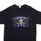 GILDAN Mens Band T-Shirt Black L