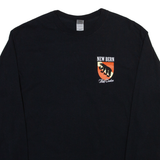 GILDAN New Bern North Carolina Mens T-Shirt Black Long Sleeve USA M