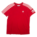 ADIDAS ORIGINALS Womens T-Shirt Red UK 8