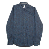 CALVIN KLEIN Slim Fit Mens Shirt Blue Long Sleeve S