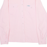 Womens Plain Shirt Pink Long Sleeve S