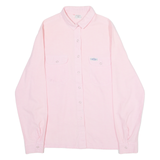 Womens Plain Shirt Pink Long Sleeve S