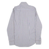 FRED PERRY Slim Fit Mens Shirt Brown Check Long Sleeve S