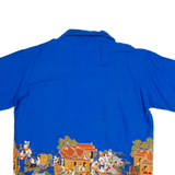 FRAPPE Mens Shirt Blue Crazy Pattern XL