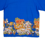 FRAPPE Mens Shirt Blue Crazy Pattern XL