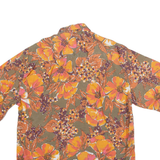 AZZURRA CASUAL Mens Hawaiian Shirt Orange Floral M
