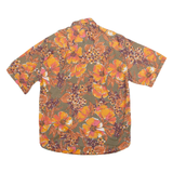 AZZURRA CASUAL Mens Hawaiian Shirt Orange Floral M