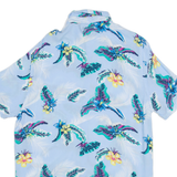 CLOCKHOUSE Mens Hawaiian Shirt Blue Floral L