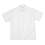 PIERRE LEON Mens Shirt White Striped XL