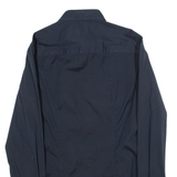 ARMANI JEANS Fitted Mens Plain Shirt Black Long Sleeve XS