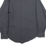 CALVIN KLEIN Slim Fit Mens Shirt Grey Polka Dot Long Sleeve M