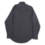 CALVIN KLEIN Slim Fit Mens Shirt Grey Polka Dot Long Sleeve M