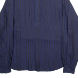 VERSACE JEANS Mens Shirt Blue Striped Long Sleeve M
