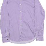 TED BAKER Mens Shirt Purple Striped Long Sleeve S