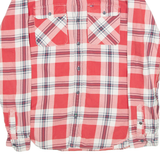 TOMMY HILFIGER Mens Shirt Red Plaid Long Sleeve M