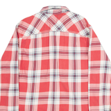 TOMMY HILFIGER Mens Shirt Red Plaid Long Sleeve M
