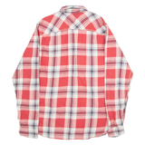 TOMMY HILFIGER Mens Shirt Red Plaid Long Sleeve M