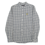LYLE & SCOTT Mens Shirt Grey Check Long Sleeve S