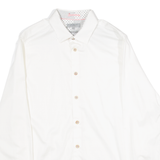 TED BAKER Mens Plain Shirt White Long Sleeve M