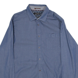 TED BAKER Mens Shirt Blue Polka Dot Long Sleeve L