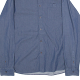 TED BAKER Mens Shirt Blue Polka Dot Long Sleeve L