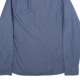 TED BAKER Mens Shirt Blue Polka Dot Long Sleeve L