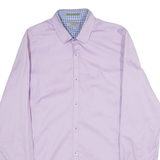 TED BAKER Mens Plain Shirt Purple Long Sleeve M