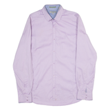 TED BAKER Mens Plain Shirt Purple Long Sleeve M