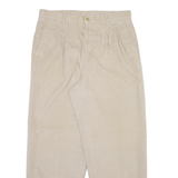 CLAIBORNE Womens Corduroy Trousers Beige Relaxed Straight W32 L29