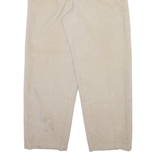 CLAIBORNE Womens Corduroy Trousers Beige Relaxed Straight W32 L29