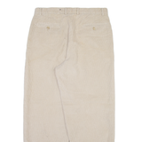 CLAIBORNE Womens Corduroy Trousers Beige Relaxed Straight W32 L29