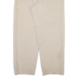 CLAIBORNE Womens Corduroy Trousers Beige Relaxed Straight W32 L29