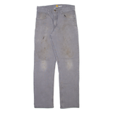 CARHARTT Mens Corduroy Trousers Grey Relaxed Straight W32 L32